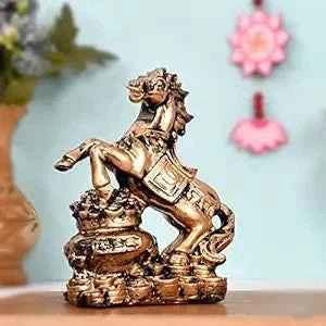 Feng Shui Golden Horse Statue for Wealth and Success | Elegant Home and Office Décor